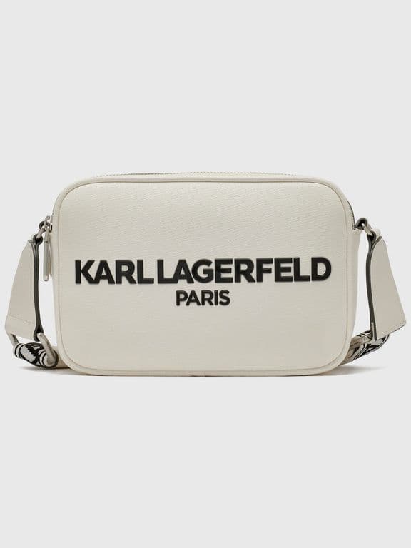 Cartera bandolera con logo en contraste Blanco Blanco TALLA UNICA