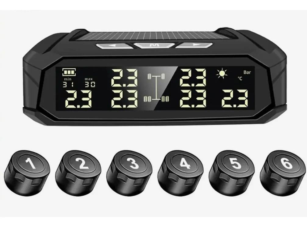 Sensor Solar Presion Neumaticos De Auto 6 Sensores