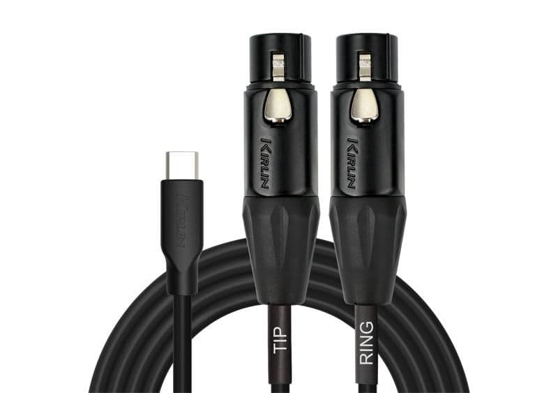 Cable USB-C a 2 XLR Hembra 2M UY-C-391XE-2