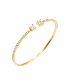 Pulsera Esclava Cristales Enchapada en oro de 18k 65mm Diametro Dorado ...
