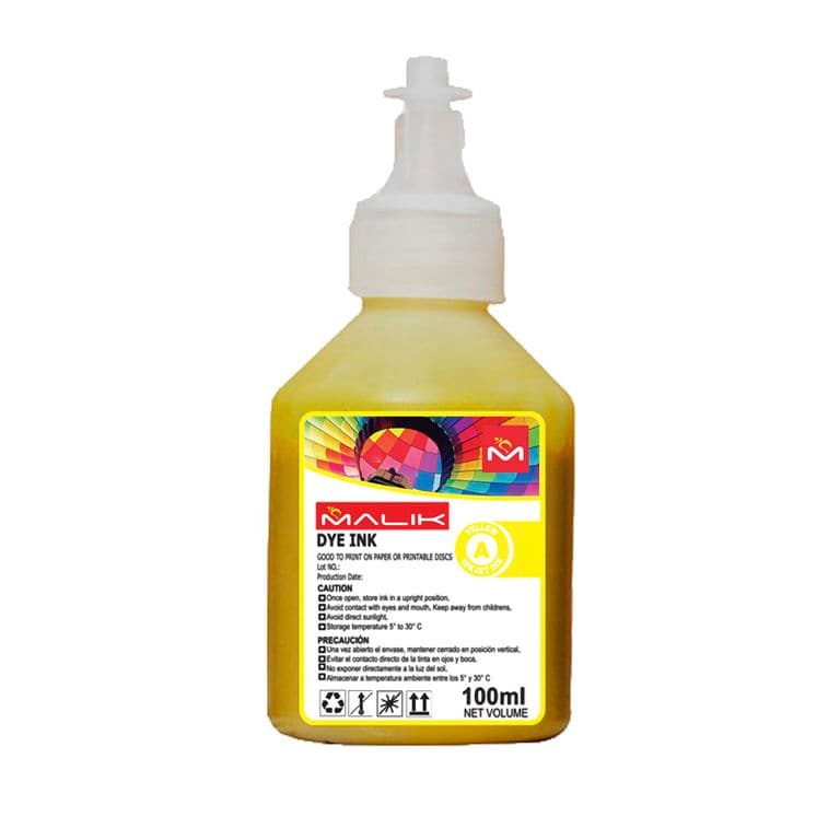 Tinta Amarillo 100ml con Botella GT52 GT53 compatible para Hp Smart Tank 210