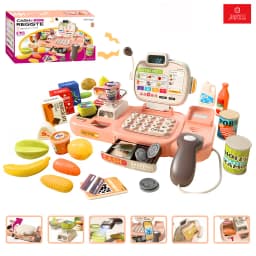 Caja Registradora Infantil Ninos Juguete Didactico 67 Piezas Rosado