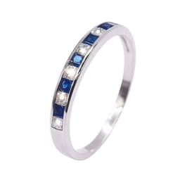 Anillo Riel 11 Circones Azul Plata 925 Azul 9