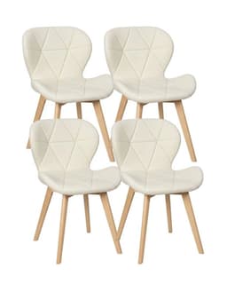 Pack de 4 Silla Aviador Mariposa Radar Wood Beige