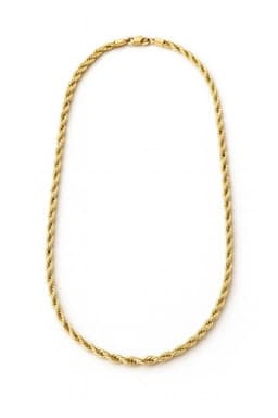 Cadena Turbillon 60cm Enchapado en Oro de 18k Dorado 60
