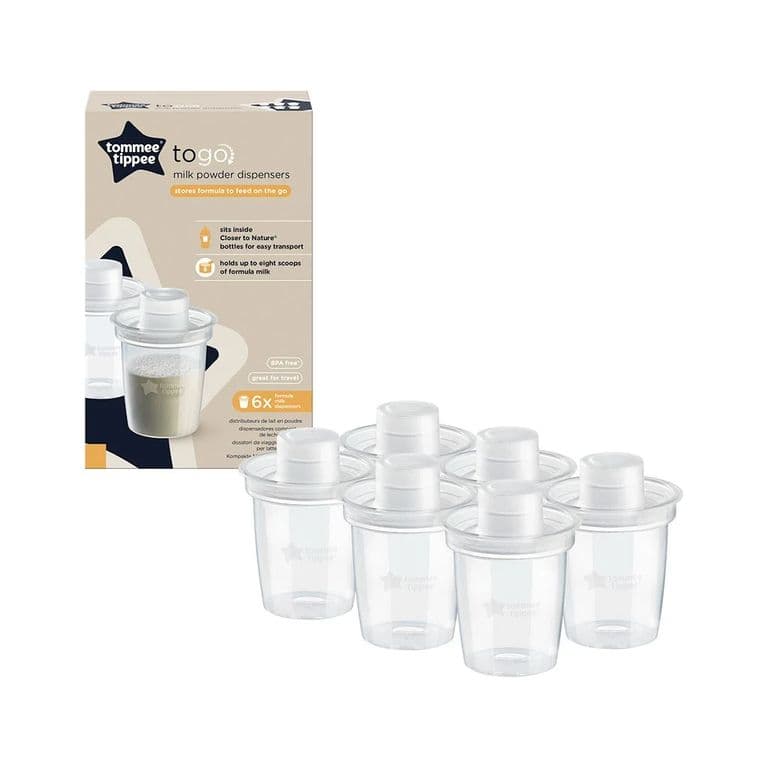 PACK 6 DISPENSADORES DE LECHE EN POLVO TO GO