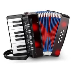 Acordeon 17 Teclas 8 Botones De Bajo Mediano Kids Instrumento Musical De Aprender Para Ninos