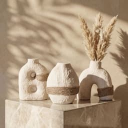 Set de 3 floreros de ceramica Eco Terra