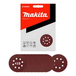 10 Discos Lija Con Velcro 125mm (5) Grano 100 D-54520 100