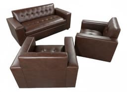 JUEGO DE LIVING ECOCUERO CHOCOLATE Chocolate
