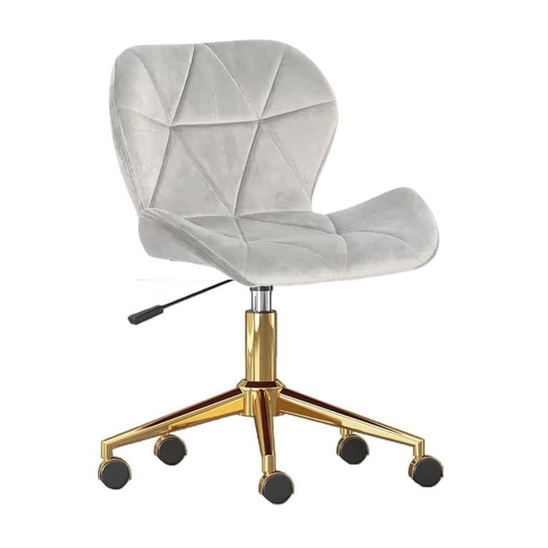 Silla Oficina Escritorio Rubik - Giratoria- Ergonomica - Felpa Gris Gris claro