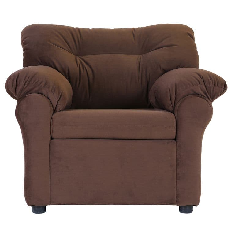 Sofa Mateo 1 Cuerpo - Tela Felpa / Chocolate