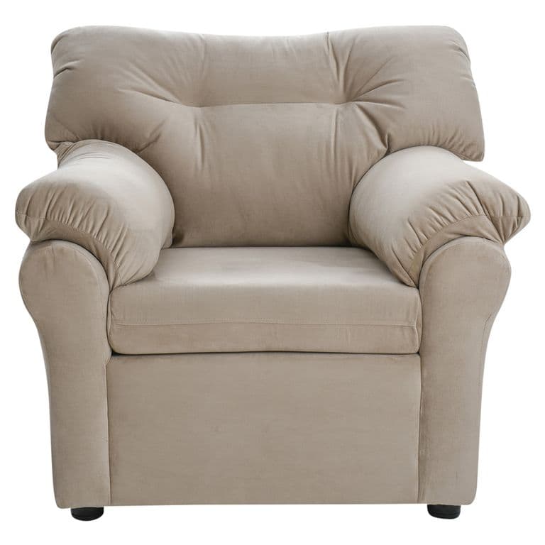 Sofa Mateo 1 Cuerpo - Tela Felpa / Beige