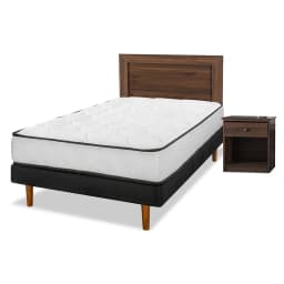 Cama Europea New Simple 1.5 Plazas + Set Asturias