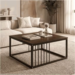 Mesa De Centro Minimalista Con Cubierta De Melamina 15 Mm