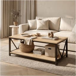 Mesa De Centro Minimalista Con Cubierta De Melamina 15 Mm