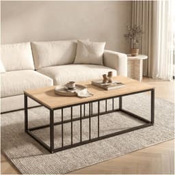 Mesa De Centro Minimalista Con Cubierta De Melamina 15 Mm