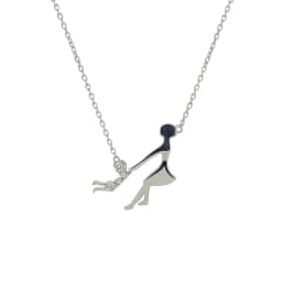 Collar Mama e Hija Plata 925 Plateado 45