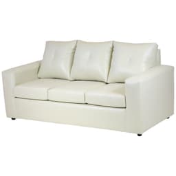 Sofa Emanuel 3 Cuerpos - Cuero Sintetico Pu / Beige