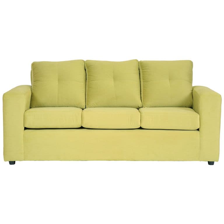 Sofa Emanuel 3 Cuerpos - Tela Felpa / Verde oliva