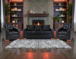 Sofa Israel 311 - Cuero Sintetico Pu / Negro
