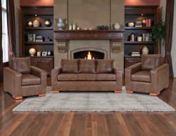 Sofa Israel 311 - Cuero Sintetico Pu / Caramelo