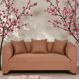 Sofa Efrain 3 Cuerpos - Tela / Mostaza