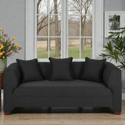 Sofa Efrain 3 Cuerpos - Tela / Gris oscuro
