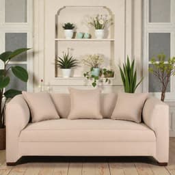Sofa Efrain 3 Cuerpos - Tela / Beige