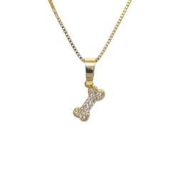Collar Huesito Enchapada en Oro de 18k Dorado 50