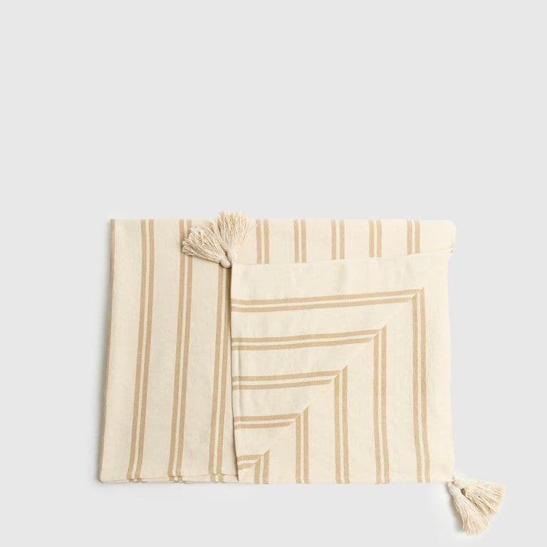 Manta Woman Tassels Lineas 140 X 210 Cm Blanco_. Blanco