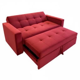 SOFA CAMA NOVUS TRES POSICIONES ROJO FELPA