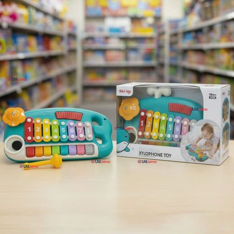 Juguete Xilofono Piano 5 en 1 Bebe Nina Nino Interactivo Notas Multicolor