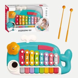 Juguete Xilofono Piano 5 en 1 Bebe Nina Nino Interactivo Notas Multicolor