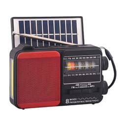 Radio Portatil Solar AM FM SW LED 15W TL653R Rojo