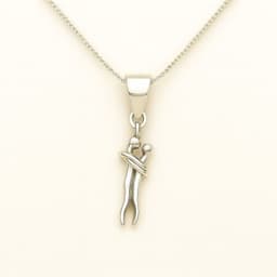 Collar Abrazo infinito en Plata 925 Plateado TALLA UNICA