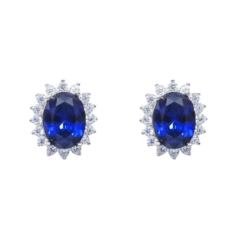 Aros Lady Amatista/Zafiro Plata 925 Azul 11