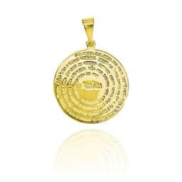Colgante Padre Nuestro Lamina 20mm Enchapado Oro 18K Dorado TALLA UNICA