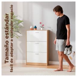 Zapatero Mueble Organizador 3 niveles compacta para 18 Pares