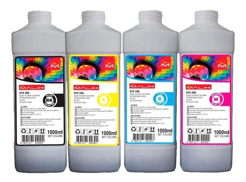 Pack 4 Litros + 4 Botellas vacias para Epsn E/tank L1250