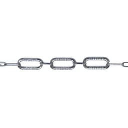 Pulsera Eslabones con Circon Plata 925 17cm Blanco 17