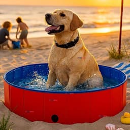 Piscina Banera Portatil Plegable Para Perros 80x20cm