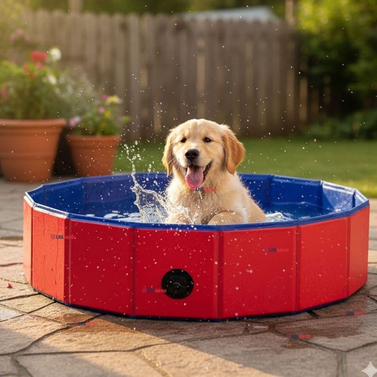 Piscina Banera Portatil Plegable Para Perros 80x20cm