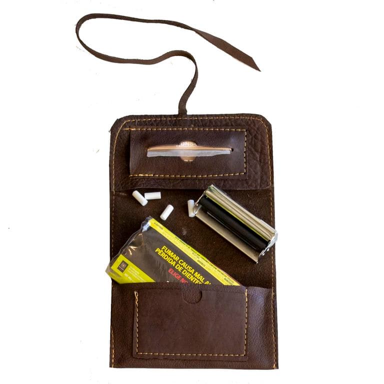 Tabaquera Cuero Moo Triple Chocolate TALLA UNICA