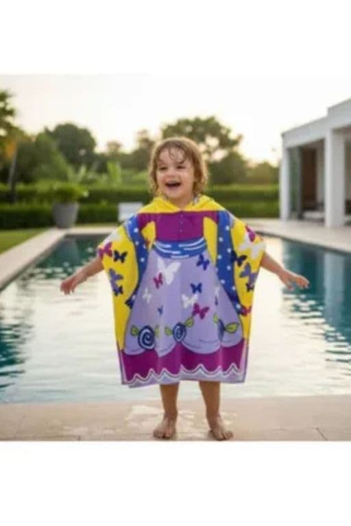 Pack 3 Toallas De Bano, Playa Piscina Capucha Nina Disenos Multicolor TALLA UNICA