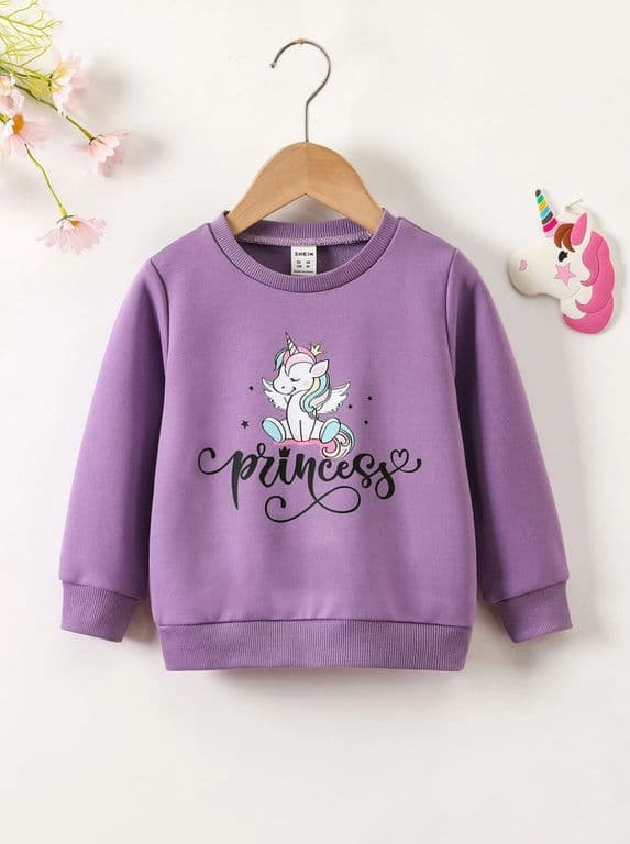 Pullover Infantil Unicorn Princess Morado 6