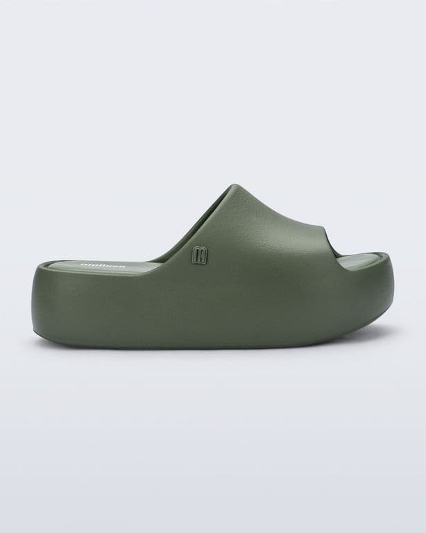 Sandalia Free Platform Slide Verde Verde 35