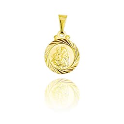 Colgante Medalla San Antonio Borde 13mm Enchapado Oro 18K Dorado TALLA UNICA