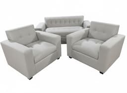 JUEGO DE LIVING 3 CUERPOS GRIS LINO Gris claro