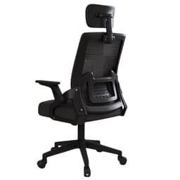 Silla Oficina Con Cabecero Ergonomico Malla Mesh Home Office Negro